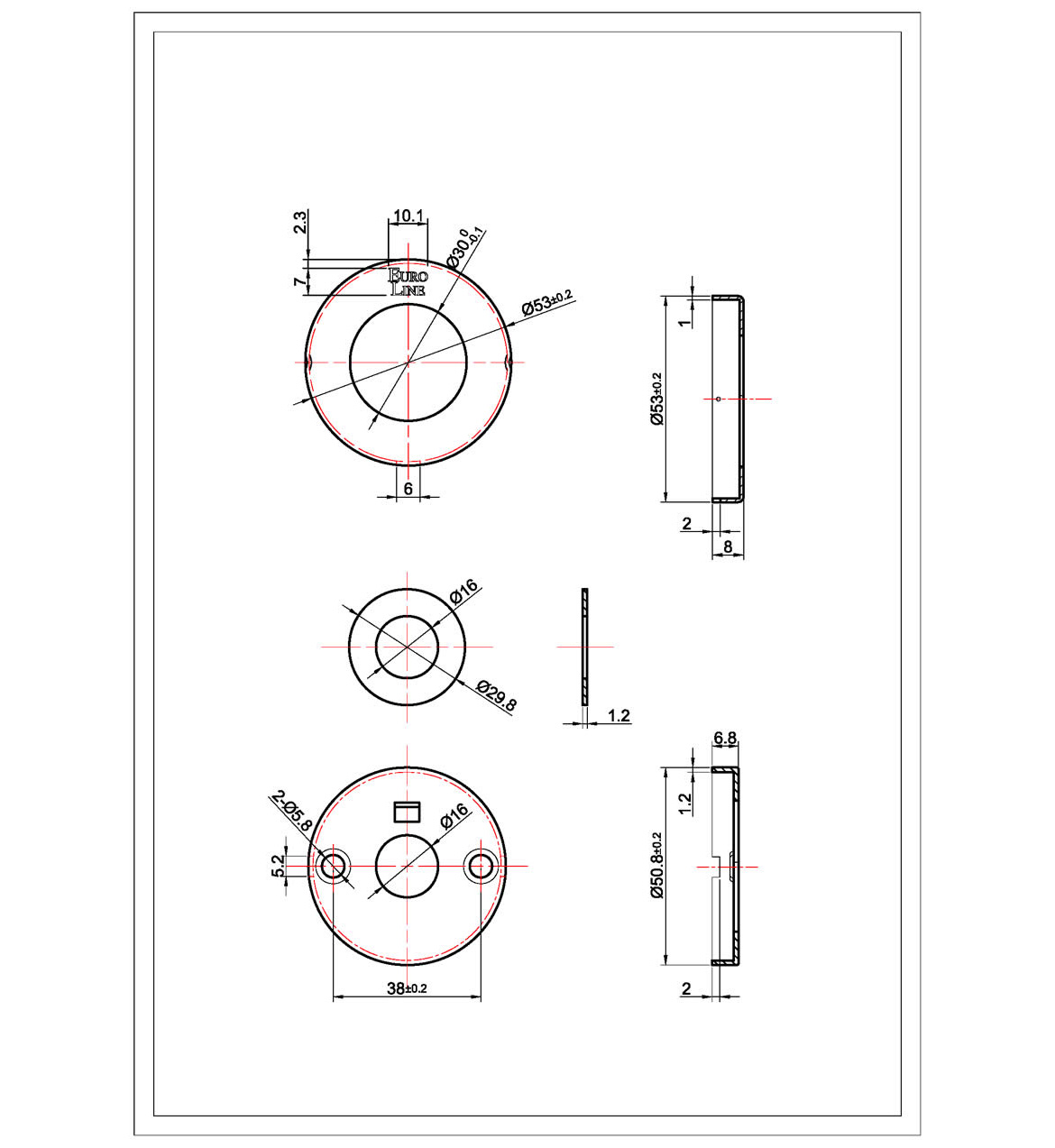 Rosette Size for Handle